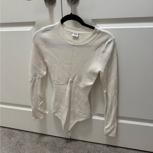 Abercrombie White Sweater Bodysuit